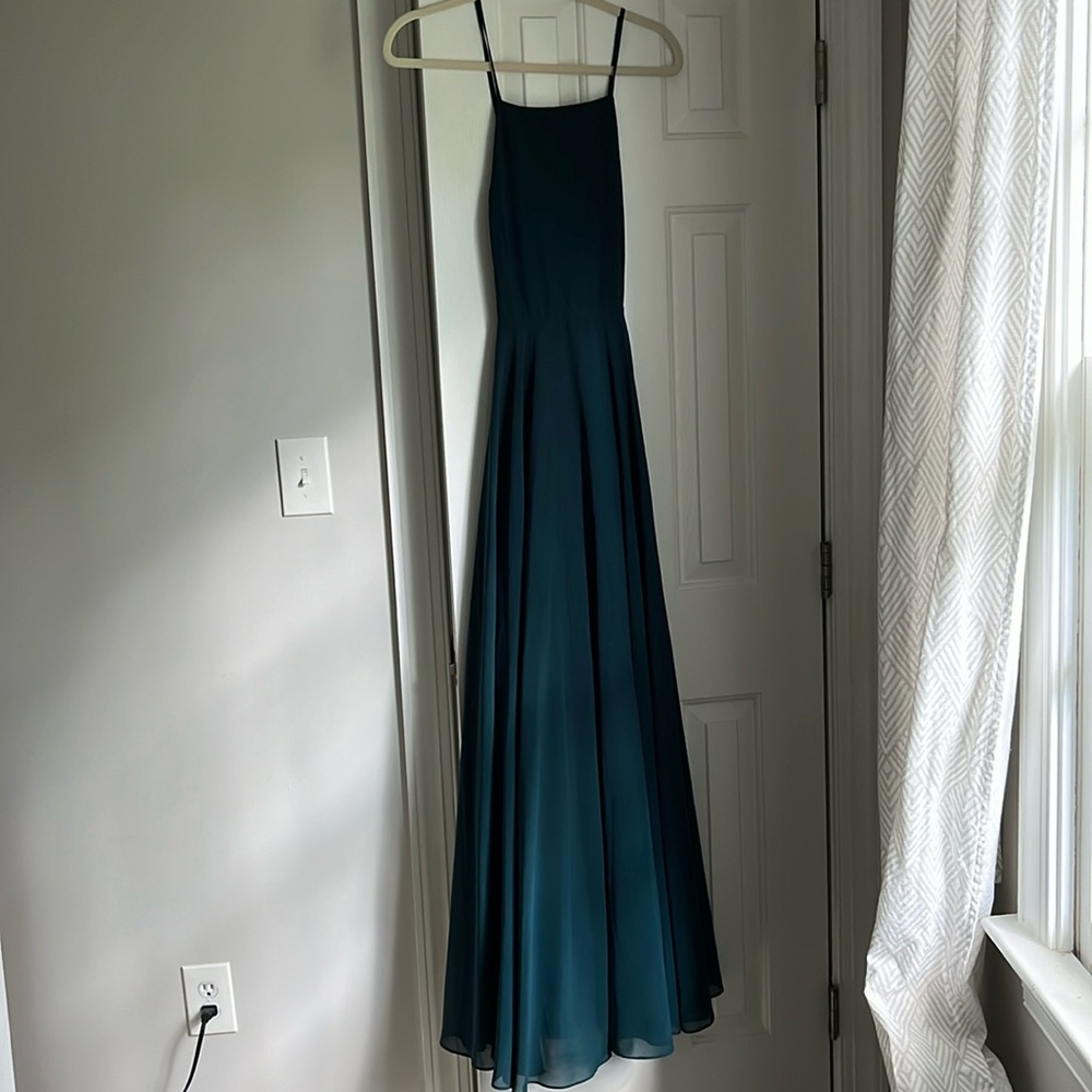 Lulu’s Mythical Kind of Love Dark Green Maxi Dress - Size Large